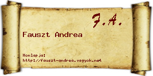 Fauszt Andrea névjegykártya